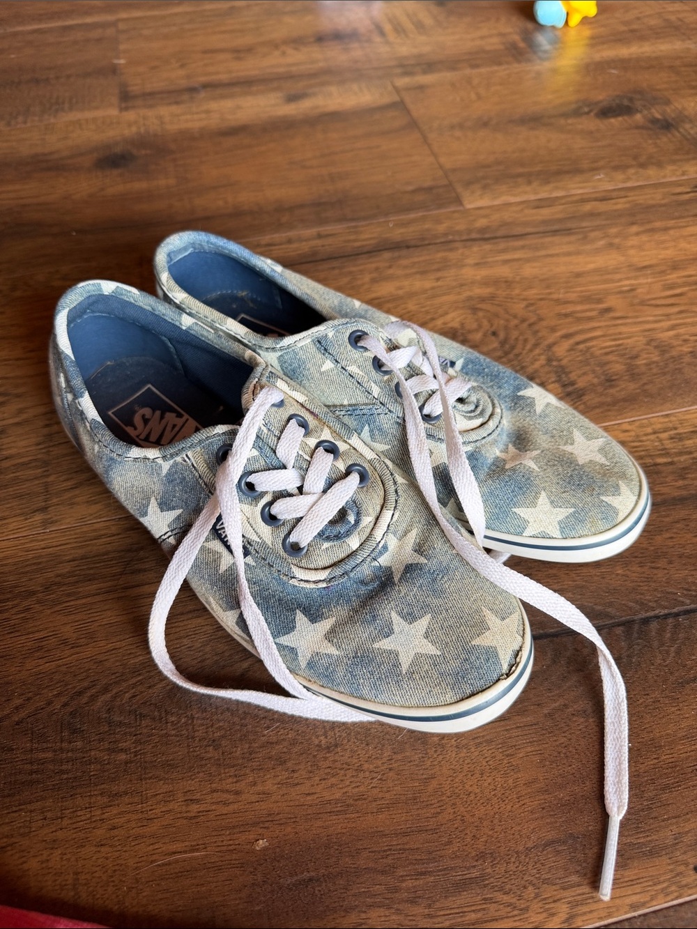Vans Denim Star Canvas Sneakers in Blue and White